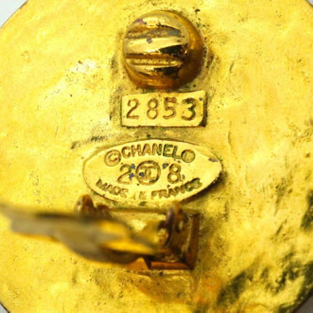 CHANEL Gold Logo Earrings - Picture 4 of 7